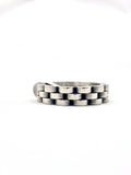 Silver Stainless Steel Statement Ring for Men