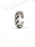 Silver Stainless Steel Statement Ring for Men