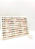 Mini Stud Earring Set – 100 Pairs of Trendy Artificial Jewelry for Girls & Women