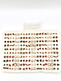 Mini Stud Earring Set – 100 Pairs of Trendy Artificial Jewelry for Girls & Women
