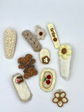 Set of 8 Cute Teddy & Floral Hair Clips