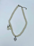 Classic Pearl Necklace & Drop Earrings Set