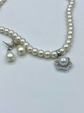 Classic Pearl Necklace & Drop Earrings Set