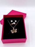 Elegant Heart Pendant Jewelry Gift Set – 3 Piece