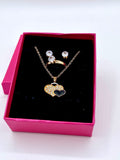 Elegant Heart Pendant Jewelry Gift Set – 3 Piece