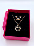 Elegant Heart Pendant Jewelry Gift Set – 3 Piece