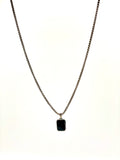 Reversible Black Onyx Pendant Necklace