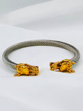 Dragon Head Cable Cuff Bracelet