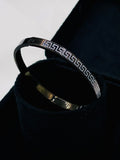 Premium Stainless Steel Greek Key Bangle Set
