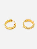 Classic Gold Micro-Pave Hoop Earrings