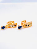 Elegant Teardrop Zircon Hoop Earrings