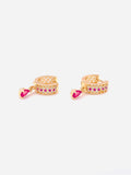 Elegant Teardrop Zircon Hoop Earrings