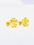Gold Color Stainless Steel Stud Earrings