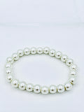 Men’s Silver Pearl Beaded Bracelet